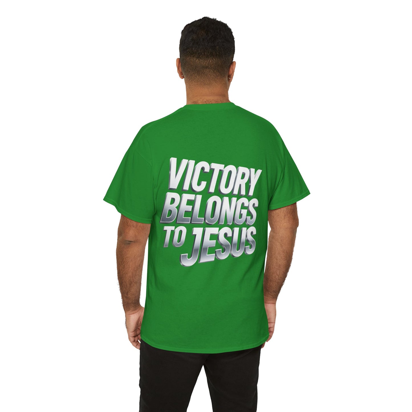 Victory Belongs to Jesus T-Shirt — Heavyweight Christian Faith Tee