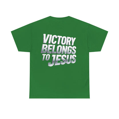 Victory Belongs to Jesus T-Shirt — Heavyweight Christian Faith Tee