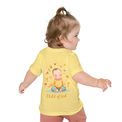 Baby Short Sleeve T-Shirt — "Child of God" Smiling Infant Faith Tee