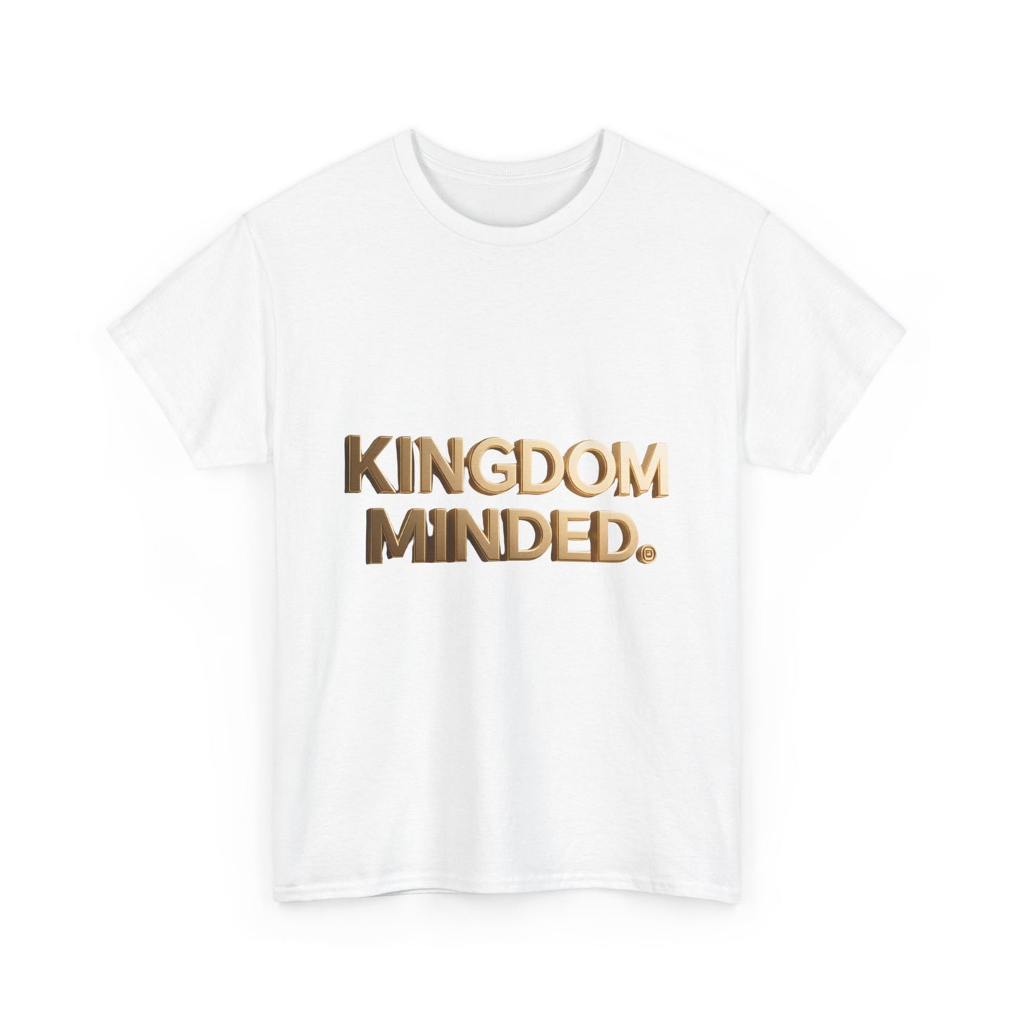 Faith & Focus Tee — Gold Typography Cotton Shirt