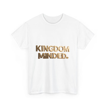 Faith & Focus Tee — Gold Typography Cotton Shirt
