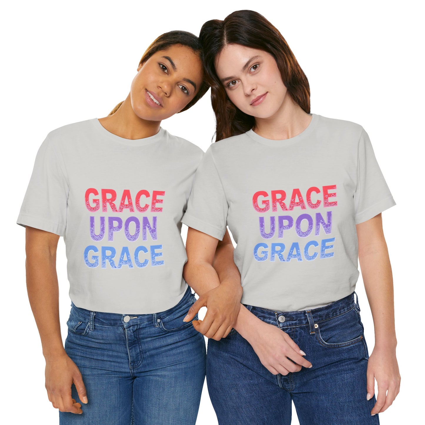 Inspirational Grace Upon Grace Shirt | Christian Typography Tee | Thoughtful Gift Idea