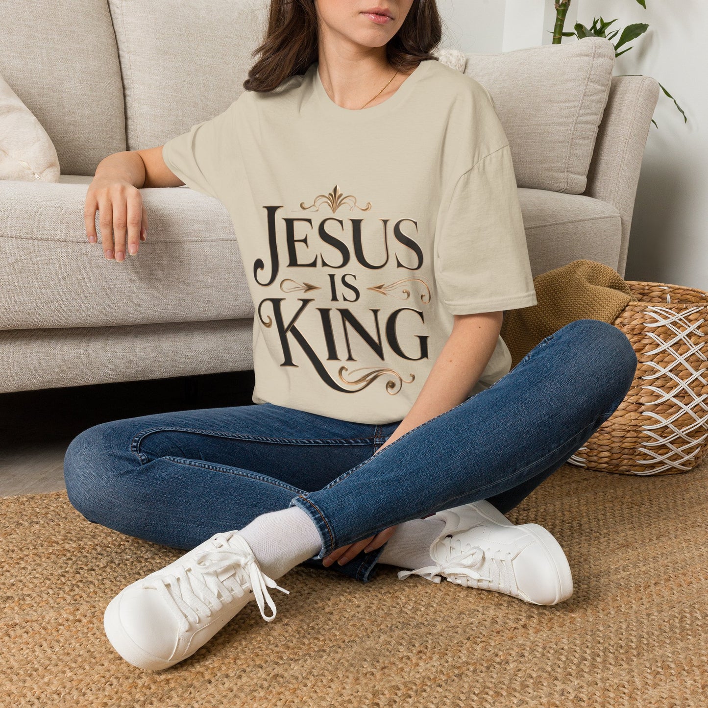 Jesus Is King T-Shirt — Christian Faith Graphic Tee, Inspirational Worship Shirt