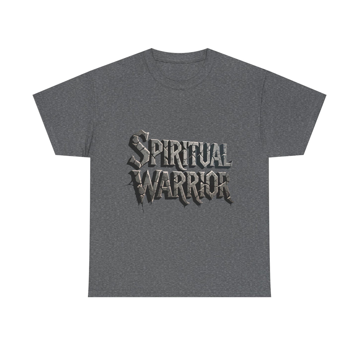 Spiritual Warrior T-Shirt — Gothic Lettering Faith & Strength Tee