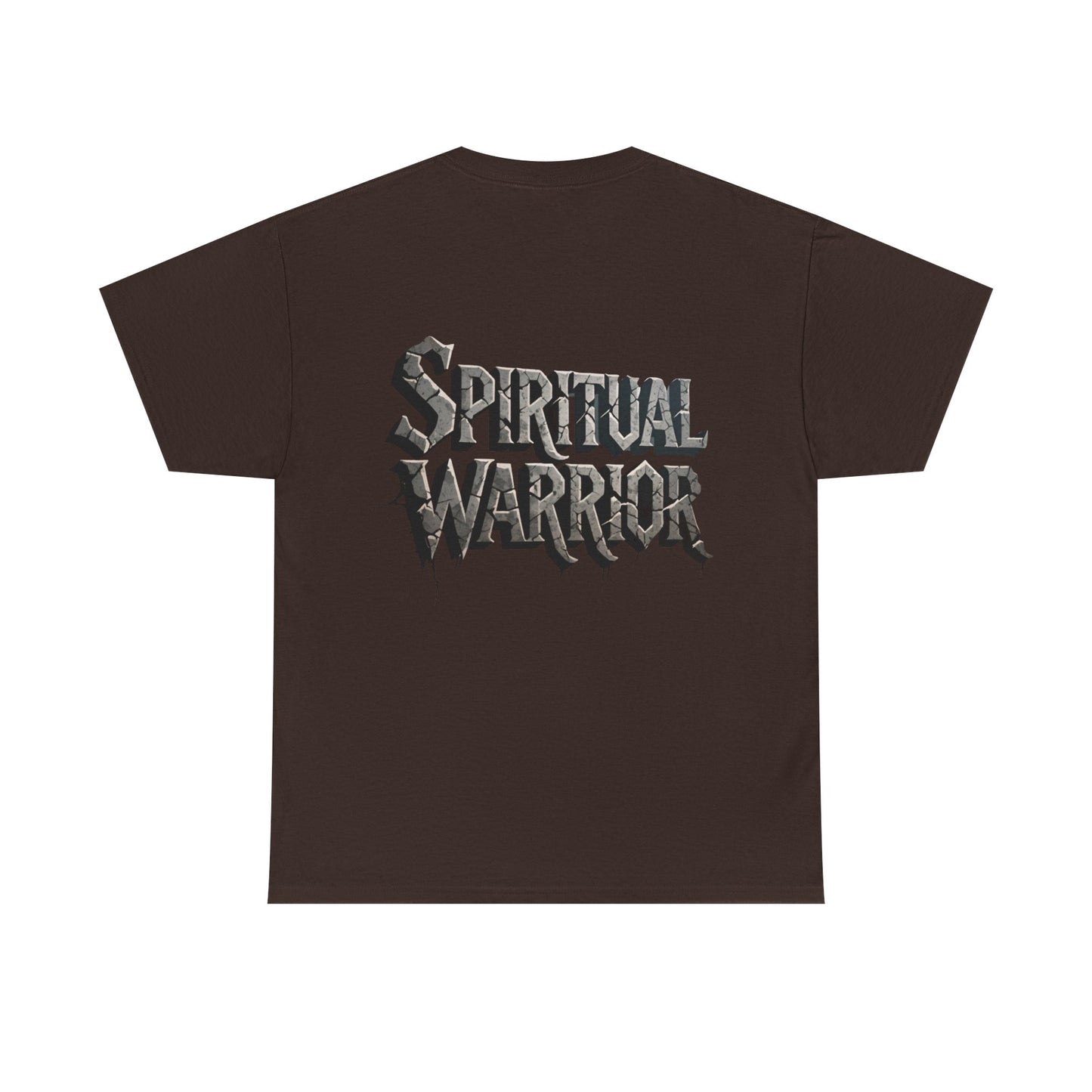 Spiritual Warrior T-Shirt — Gothic Lettering Faith & Strength Tee