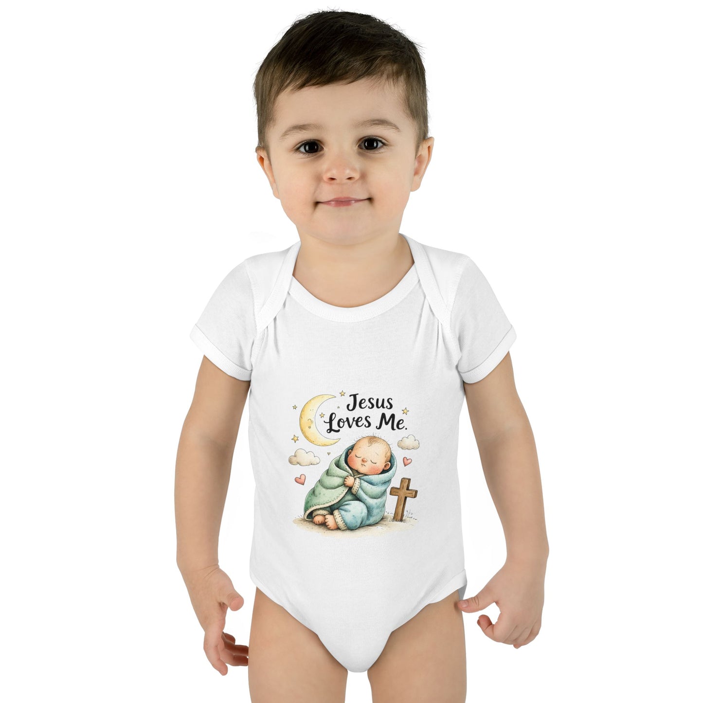 Jesus Loves Me Baby Bodysuit - Infant Christian Onesie for Newborns