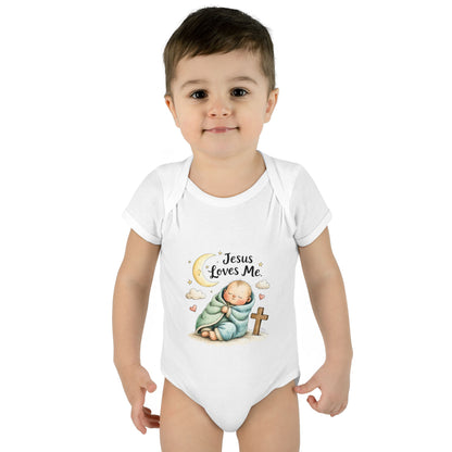Jesus Loves Me Baby Bodysuit - Infant Christian Onesie for Newborns