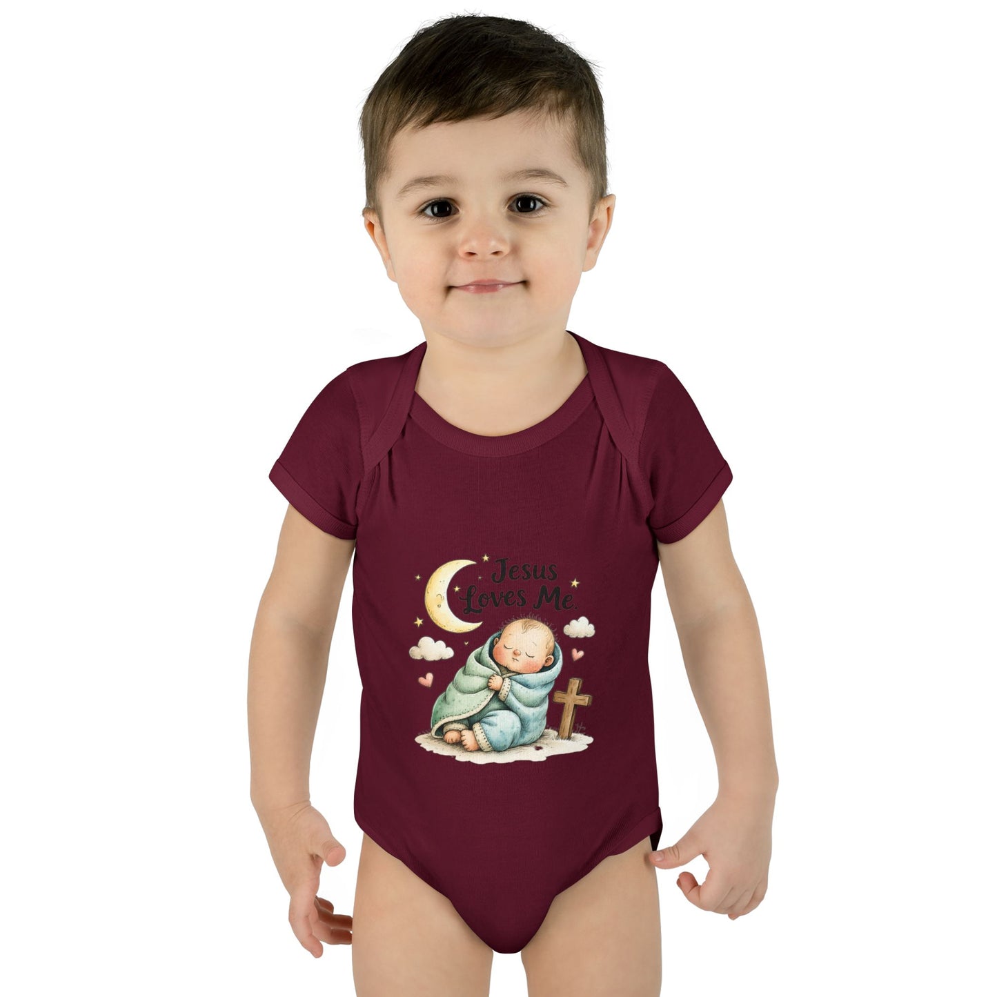 Jesus Loves Me Baby Bodysuit - Infant Christian Onesie for Newborns