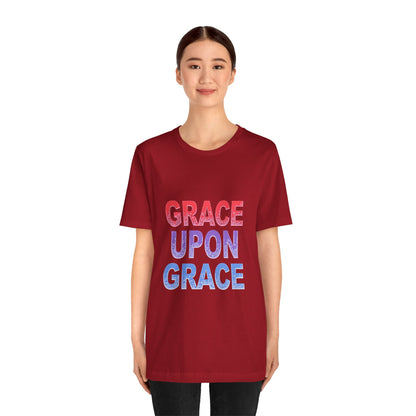 Inspirational Grace Upon Grace Shirt | Christian Typography Tee | Thoughtful Gift Idea