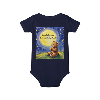 Infant One-Piece — 'Little Prayer Warrior' Bear Baby Bodysuit (Personalize Name)