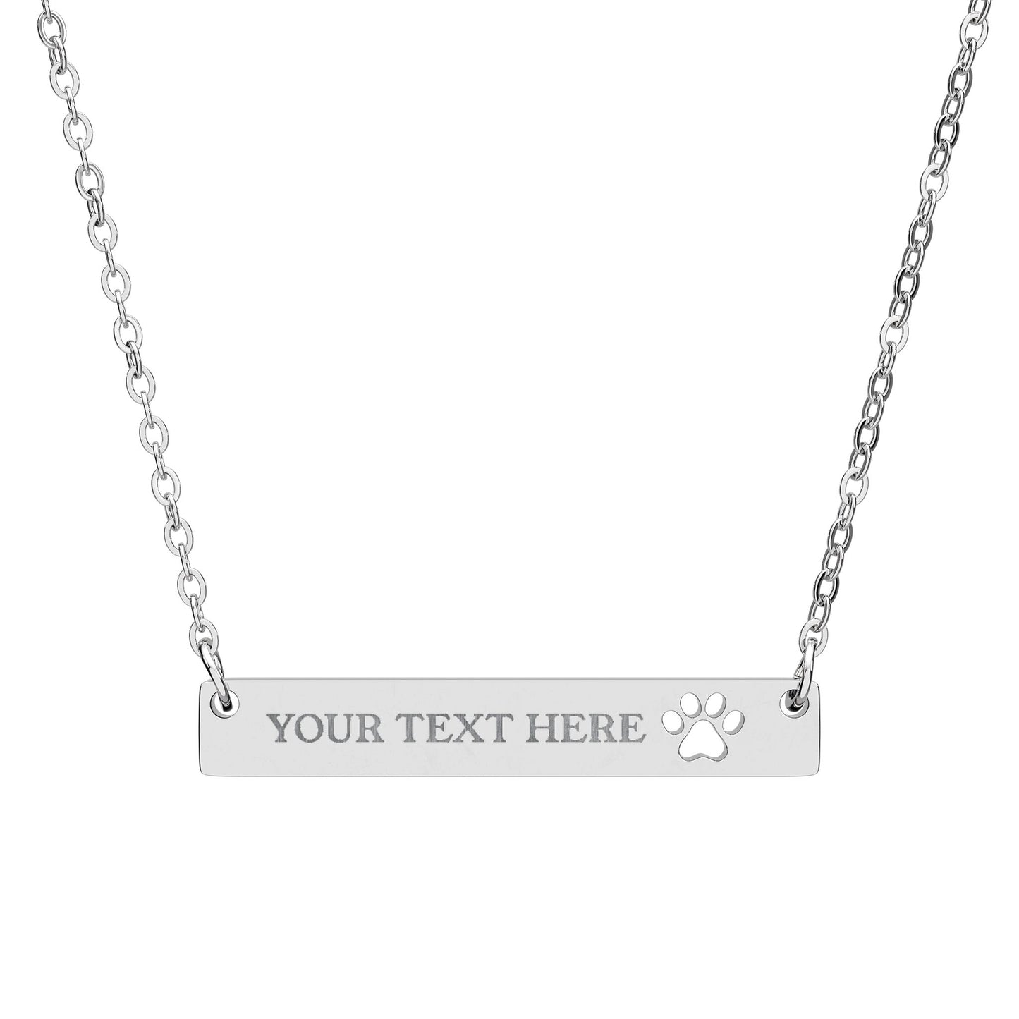 Personalized Pet Lover Jewelry | Customized Necklace with Paw Cutout Pendant | Perfect Gift for Pet Lovers