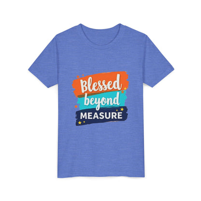 Blessed Beyond Measure Youth Tee | Inspirational Kids Shirt, Faith Design
