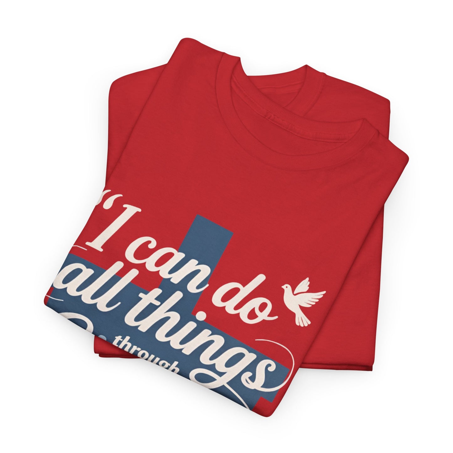 Philippians 4:13 Cotton Tee — "I Can Do All Things" Christian Prayer T-Shirt