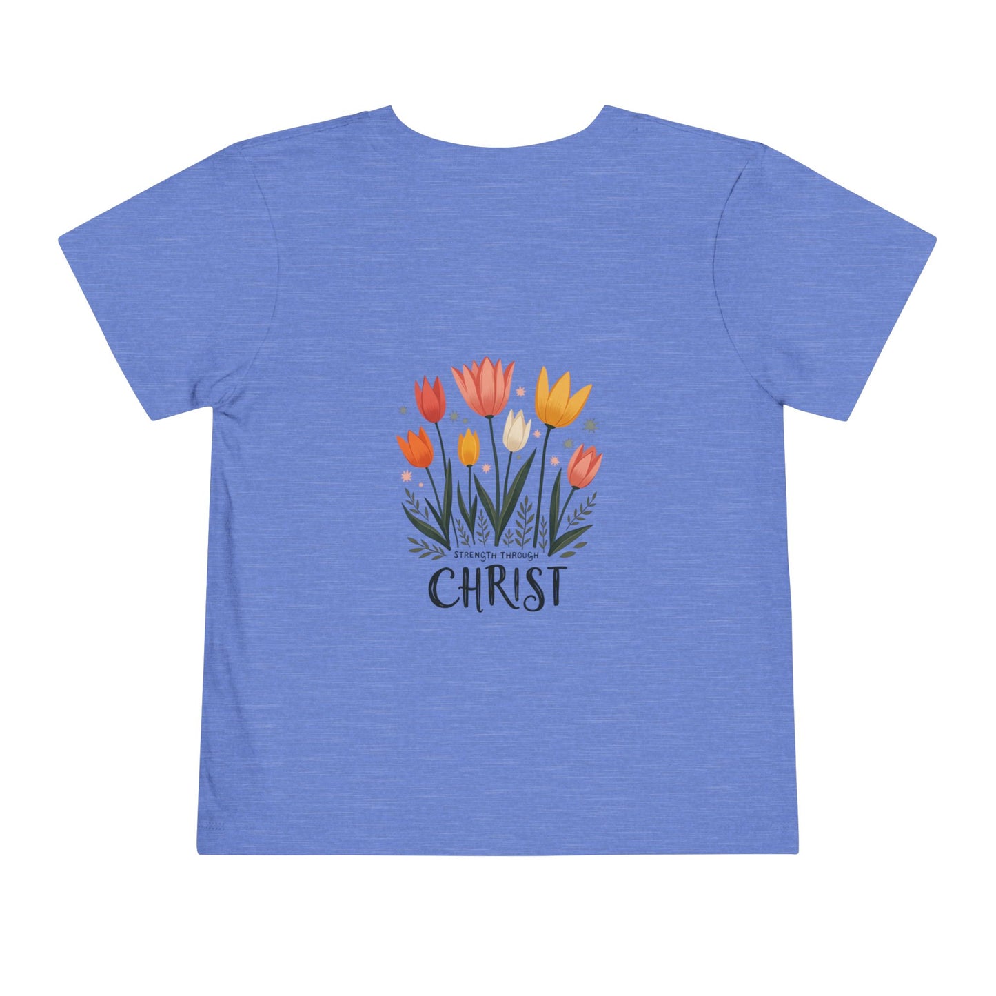 Cute Tulip Floral Christ Tee for Toddlers | Daily Faith Inspiration | Ideal Gift for Kids
