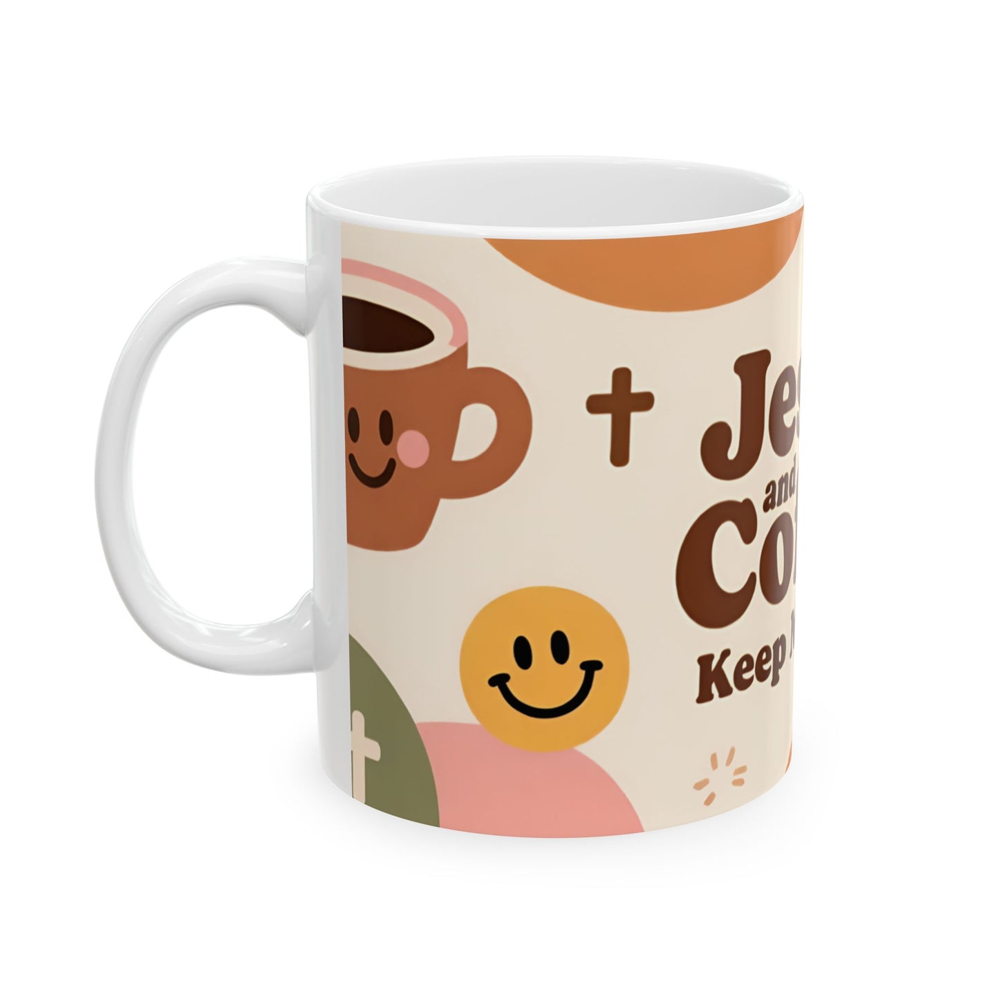 Jesus and Coffee Keep Me Going Mug | Christian Coffee Cup