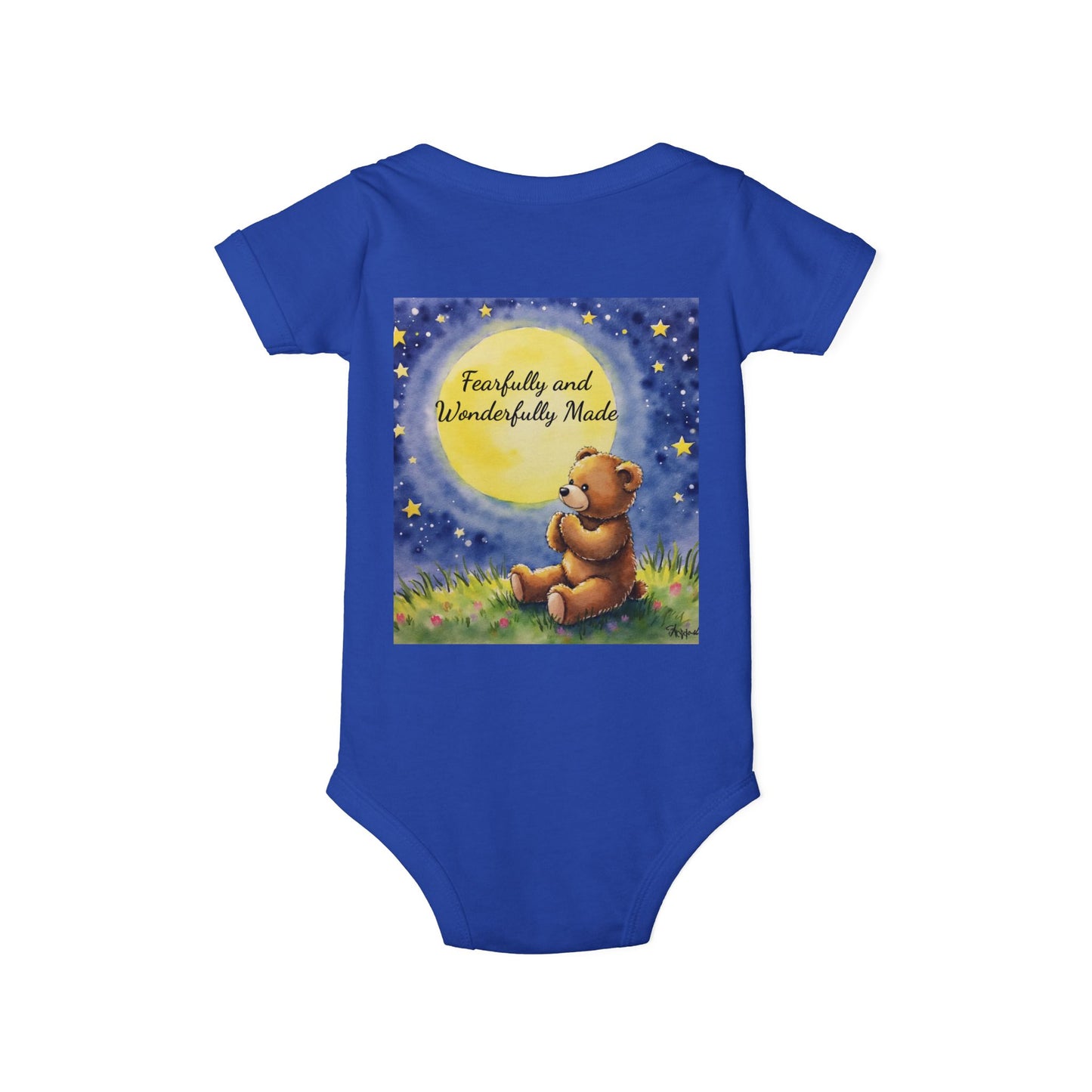 Infant One-Piece — 'Little Prayer Warrior' Bear Baby Bodysuit (Personalize Name)