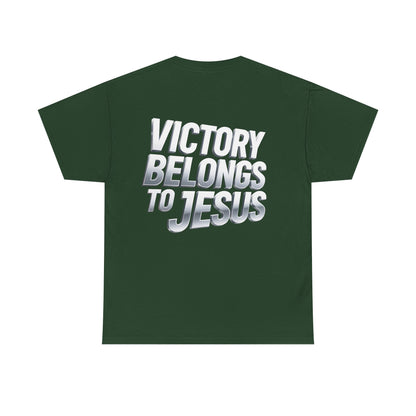Victory Belongs to Jesus T-Shirt — Heavyweight Christian Faith Tee