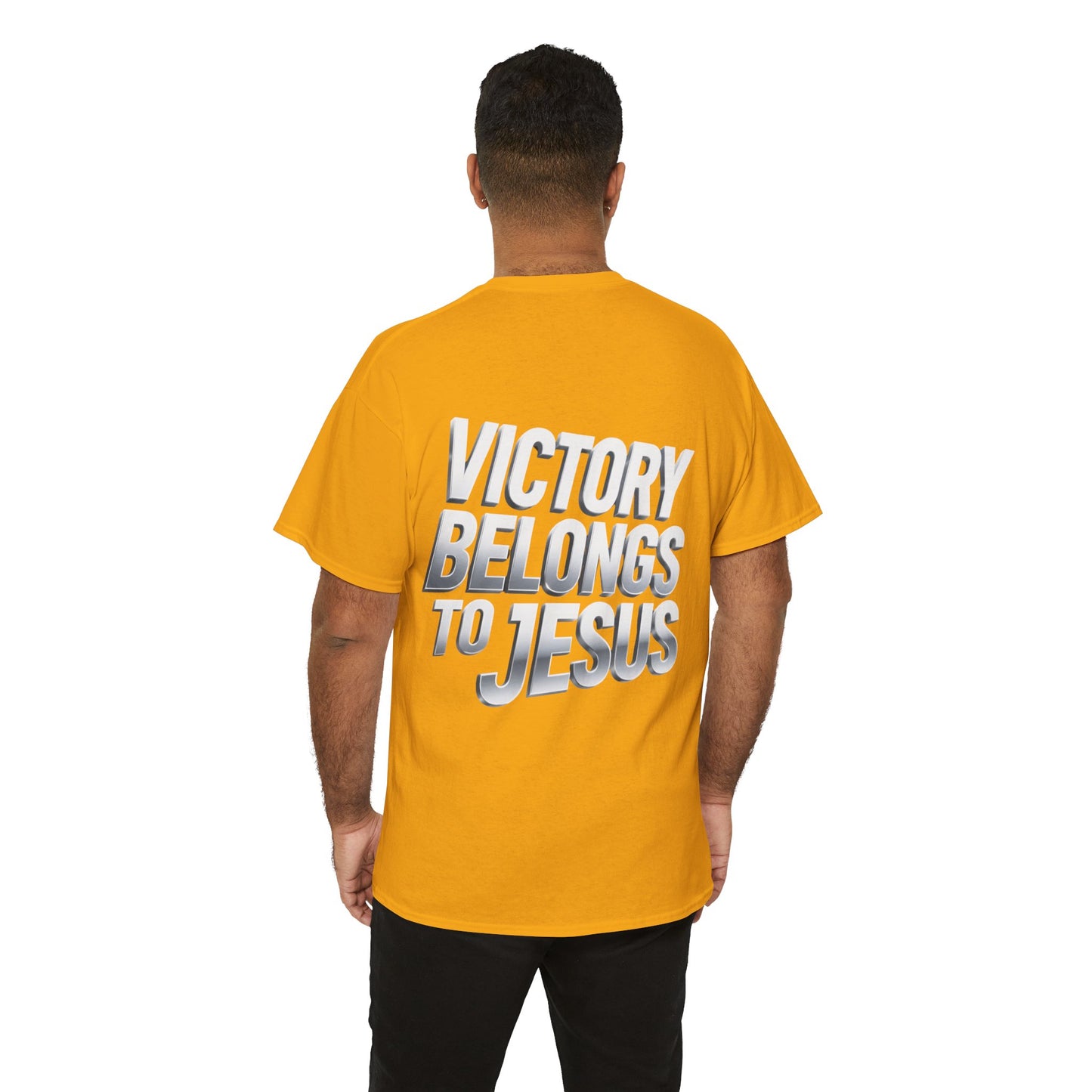Victory Belongs to Jesus T-Shirt — Heavyweight Christian Faith Tee