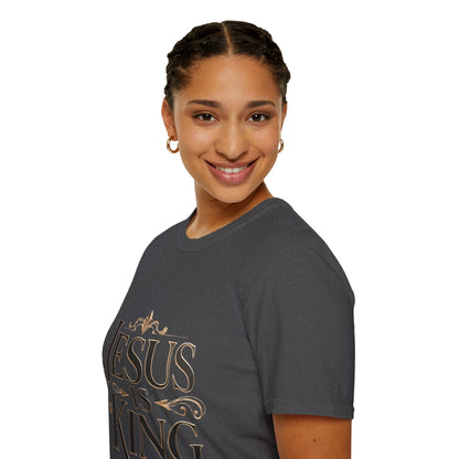 Jesus Is King T-Shirt — Christian Faith Graphic Tee, Inspirational Worship Shirt