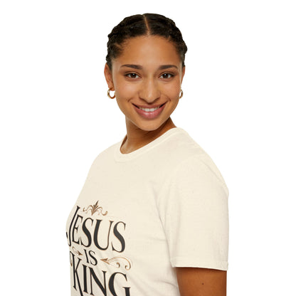 Jesus Is King T-Shirt — Christian Faith Graphic Tee, Inspirational Worship Shirt