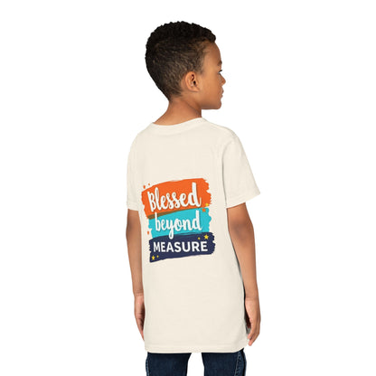 Blessed Beyond Measure Youth Tee | Inspirational Kids Shirt, Faith Design