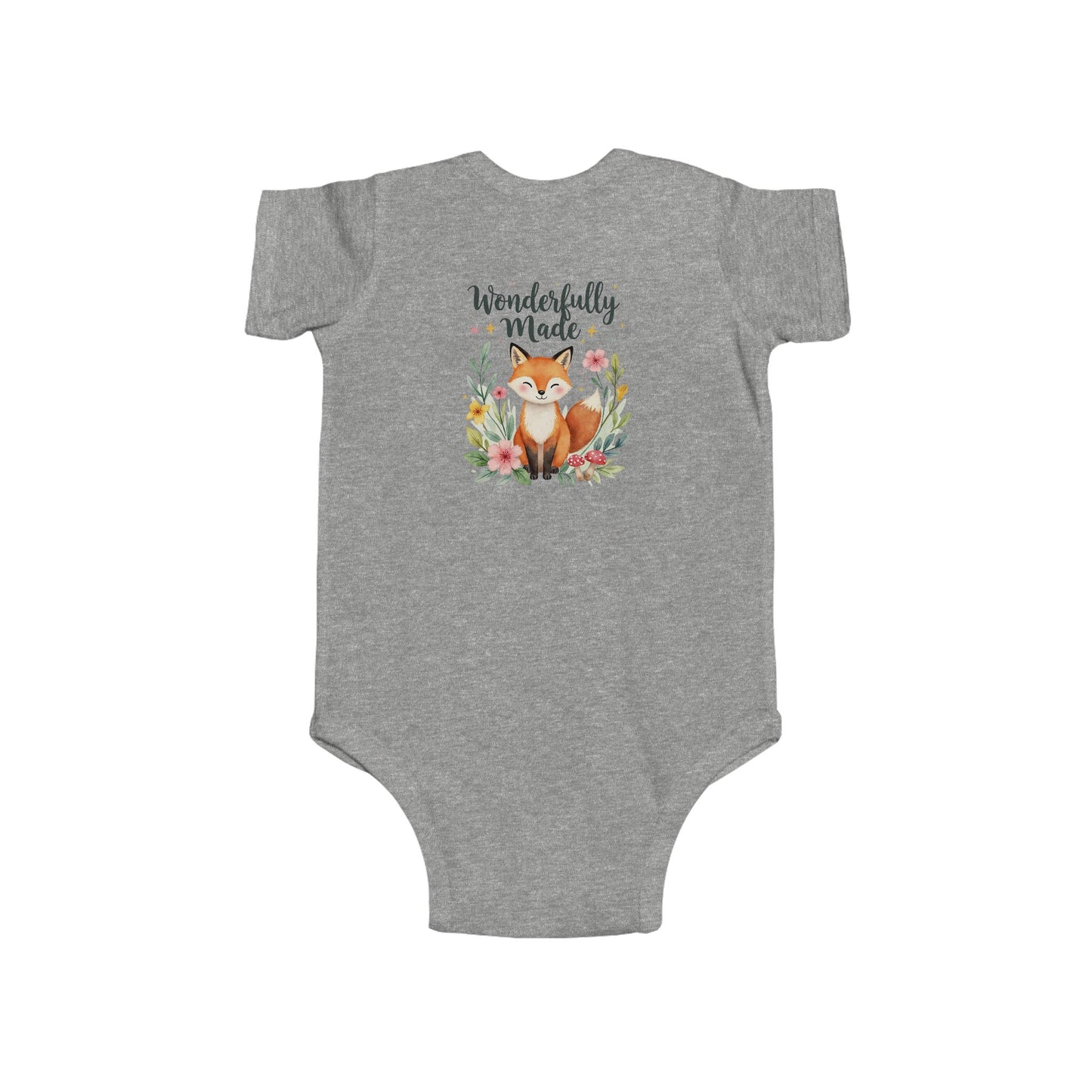 Wonderfully Made Baby Bodysuit – Fox Floral Infant Onesie