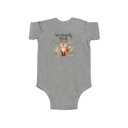 Wonderfully Made Baby Bodysuit – Fox Floral Infant Onesie