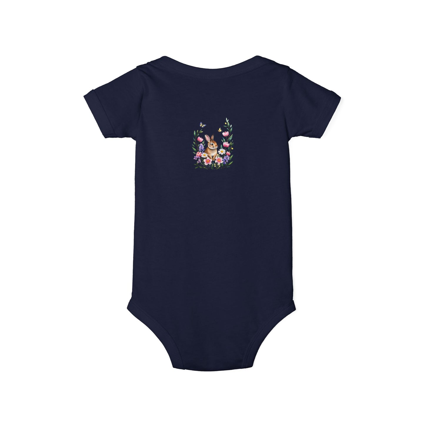 Floral Bunny Infant One-Piece Bodysuit