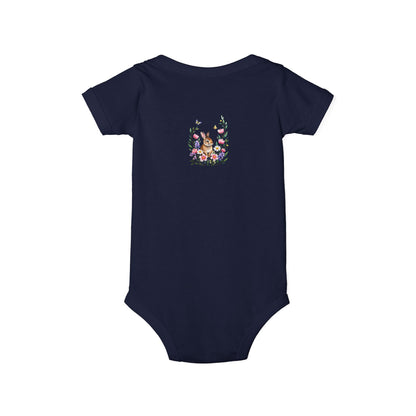Floral Bunny Infant One-Piece Bodysuit