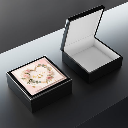 Jewelry Box - 'Love Never Fails' Floral Keepsake Box (Romantic Gift)