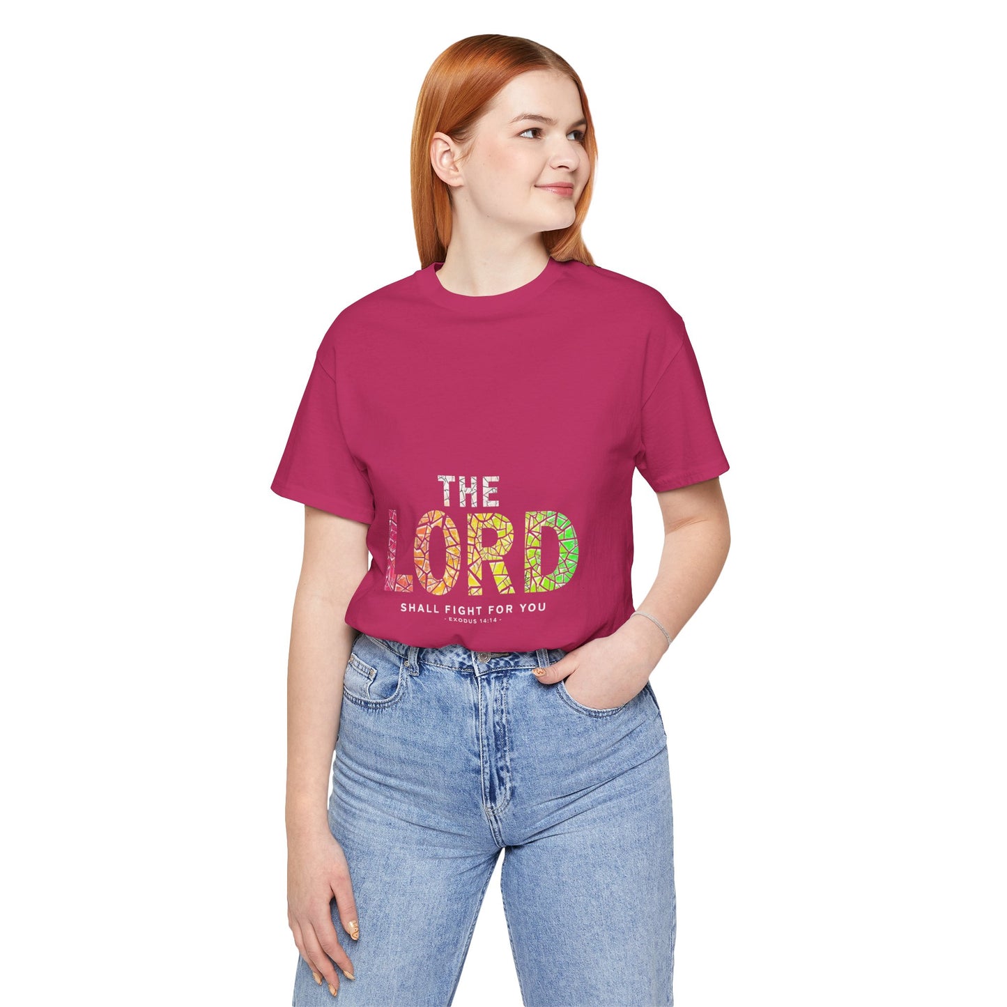 The LORD multicolor mosaic Tee | T-Shirt, Christian faith typography