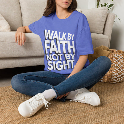 Walk By Faith T-Shirt — Womens/Mens Faith Graphic Tee
