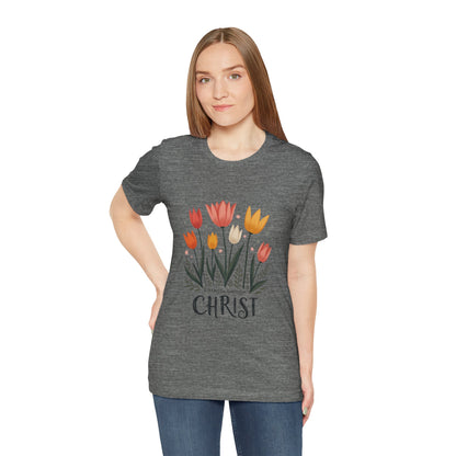 Tulip Floral Faith Shirt | Christian Spring Tee | Unique Gifts for Moms & Teens