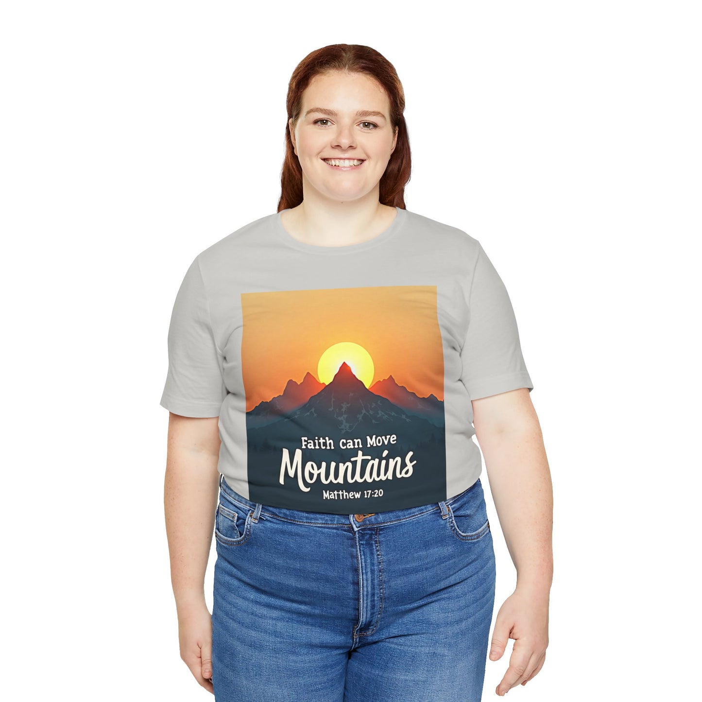 Faith Can Move Mountains T-Shirt | Mountain Sunrise Matthew 17:20 | Meaningful Gift for believers | Perfect for Everyone