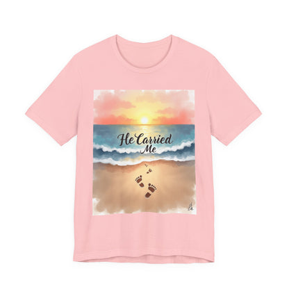 He Carried Me Scripture Tee | Inspirational Christian Faith Shirt