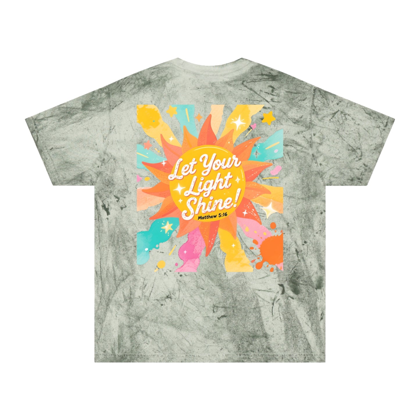 Let Your Light Shine T-Shirt — Retro Sunshine Graphic Tee (Matthew 5:16)