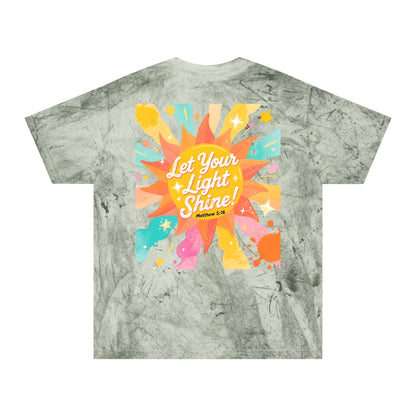 Let Your Light Shine T-Shirt — Retro Sunshine Graphic Tee (Matthew 5:16)