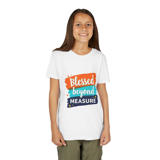 Blessed Beyond Measure Youth Tee | Inspirational Kids Shirt, Faith Design