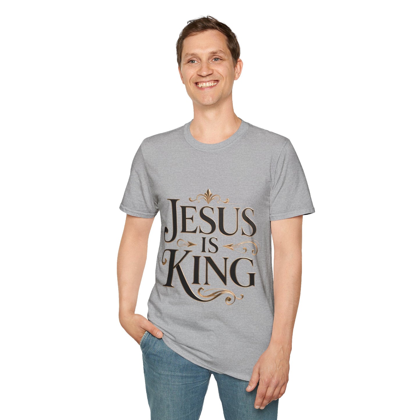 Jesus Is King T-Shirt — Christian Faith Graphic Tee, Inspirational Worship Shirt