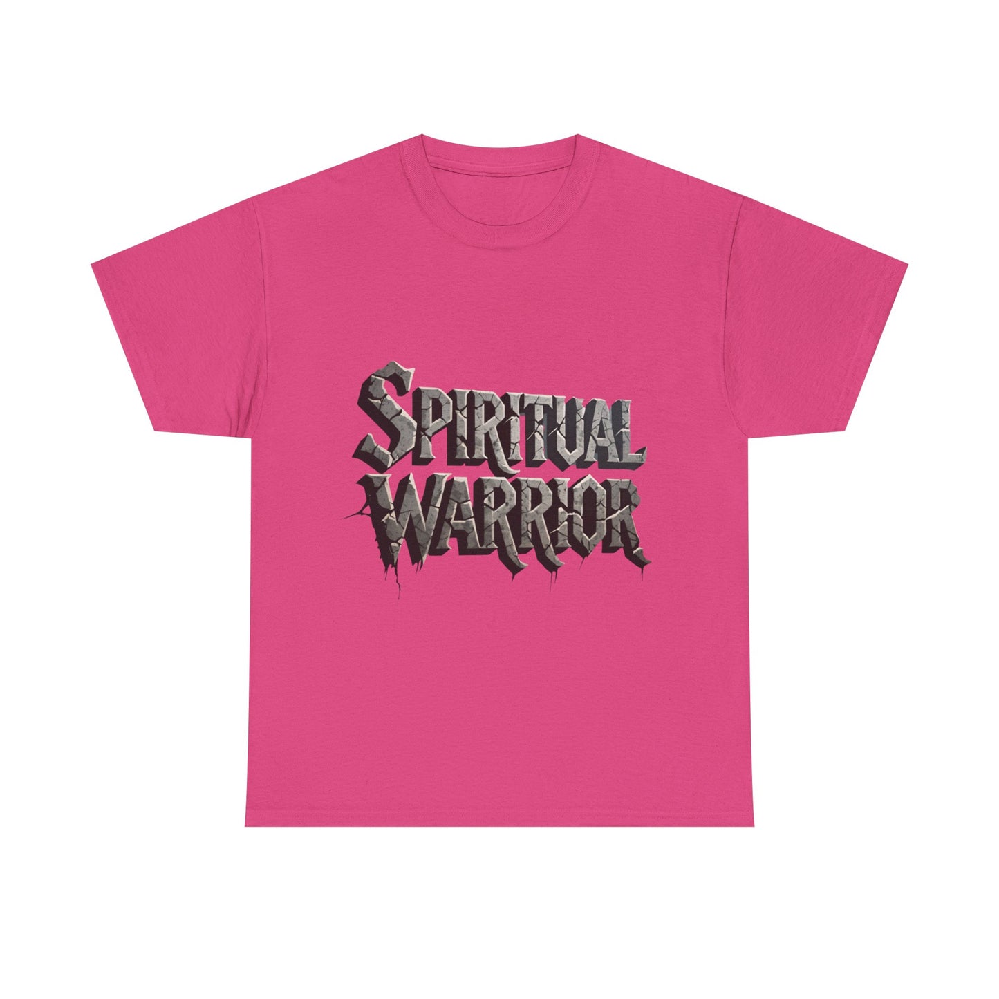 Spiritual Warrior T-Shirt — Gothic Lettering Faith & Strength Tee