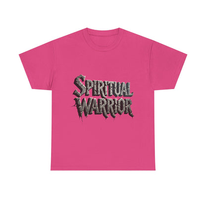 Spiritual Warrior T-Shirt — Gothic Lettering Faith & Strength Tee