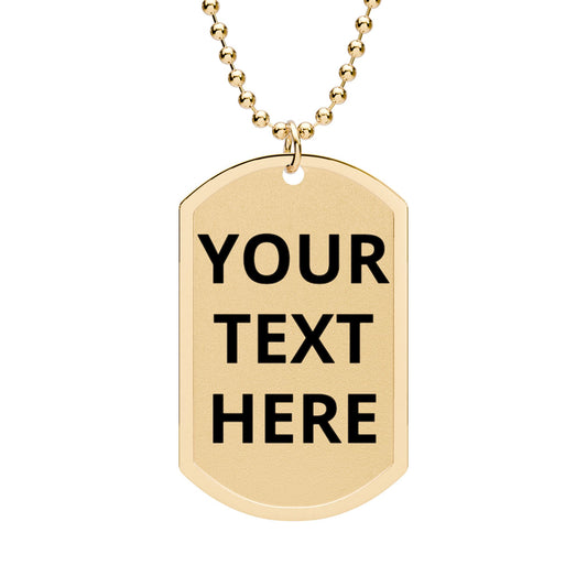 Personalized Dog Tag Necklace — Custom Engraved Military-Style ID Pendant