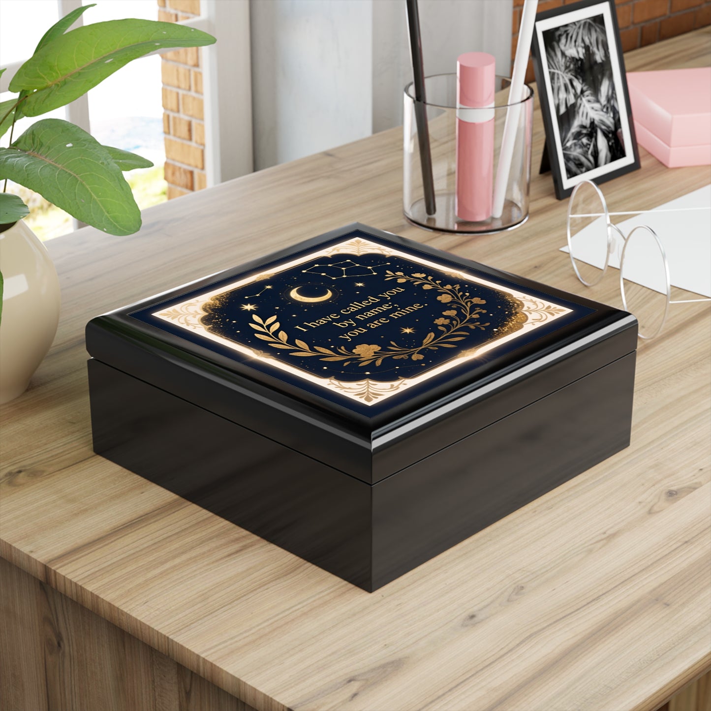 Keepsake Jewelry Box — "I Have Called You by Name; You Are Mine" Celestial Trinket Box