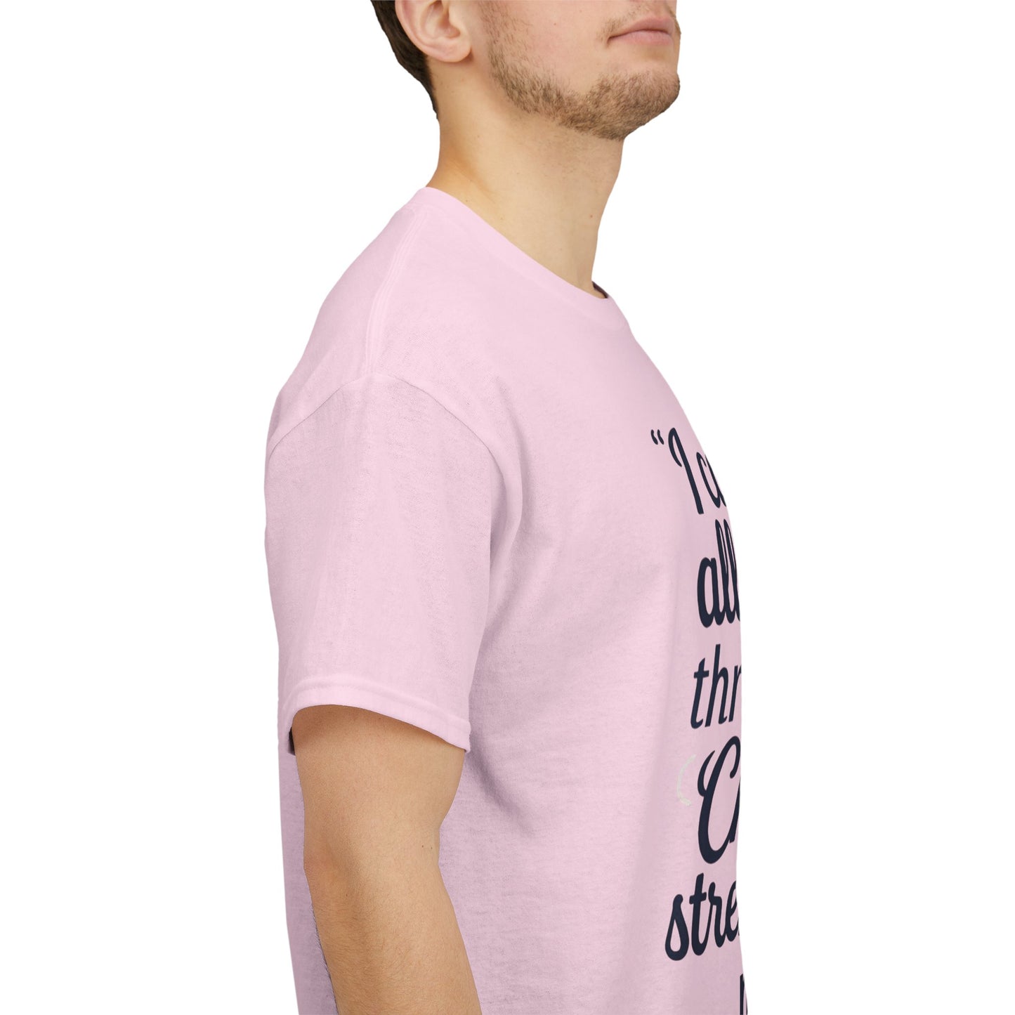 Inspirational Christian T-Shirt - "I Can Do All Things Through Christ" Bible Verse Tee