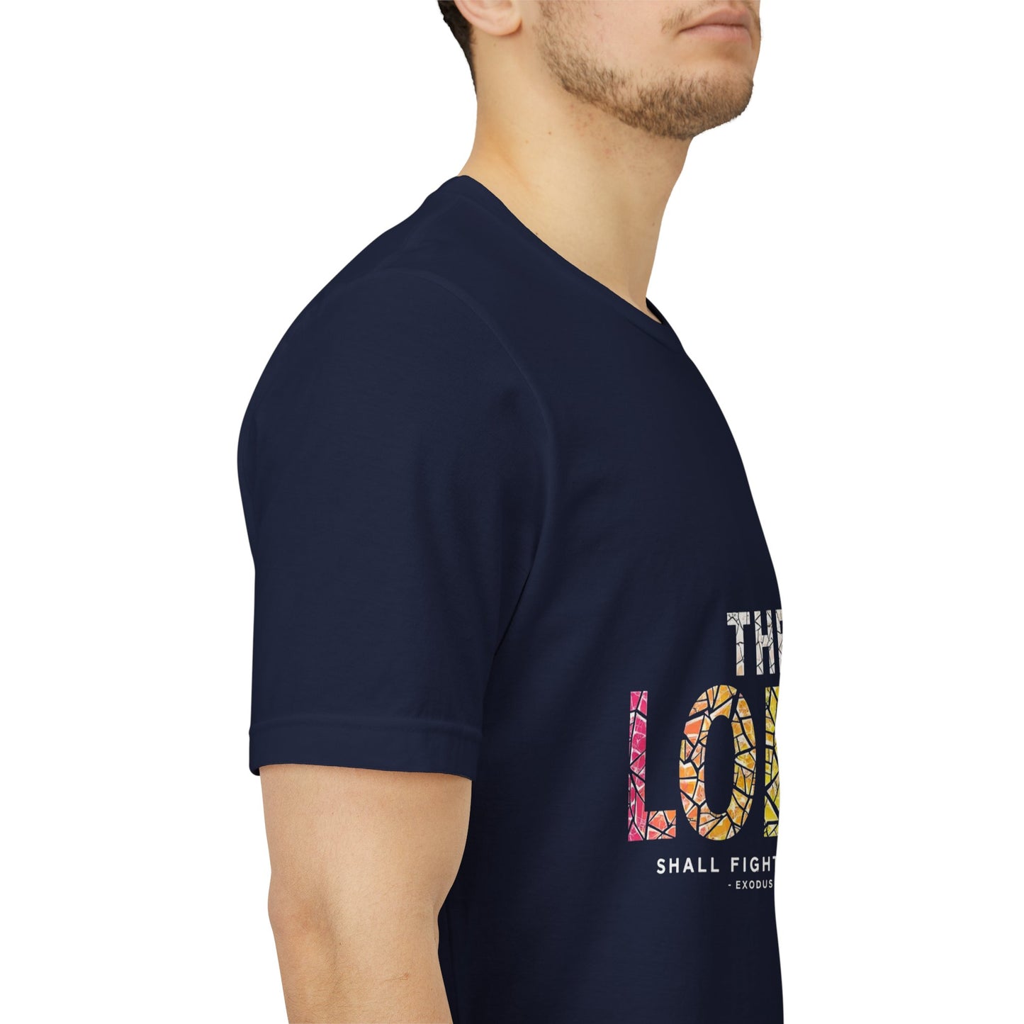 The LORD multicolor mosaic Tee | T-Shirt, Christian faith typography