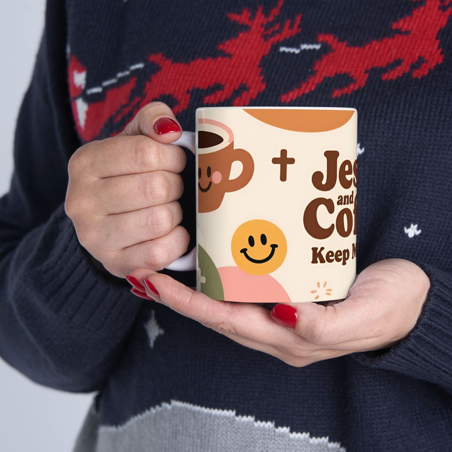 Jesus and Coffee Keep Me Going Mug | Christian Coffee Cup