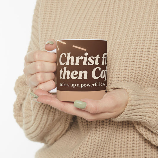 Christ First Then Coffee mug | Christian faith coffee mug, scripture morning cup