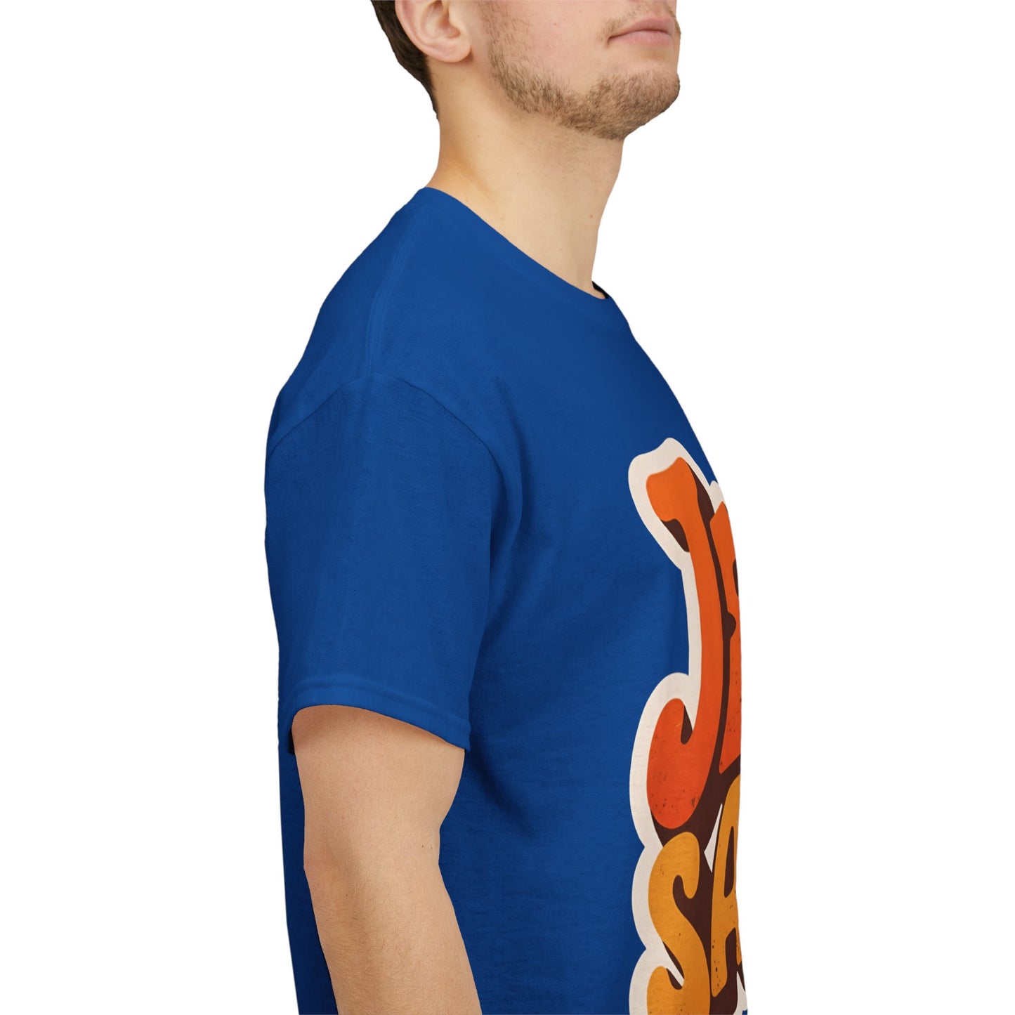 Jesus Saves Retro Tee — Bright Sunset Faith T-Shirt