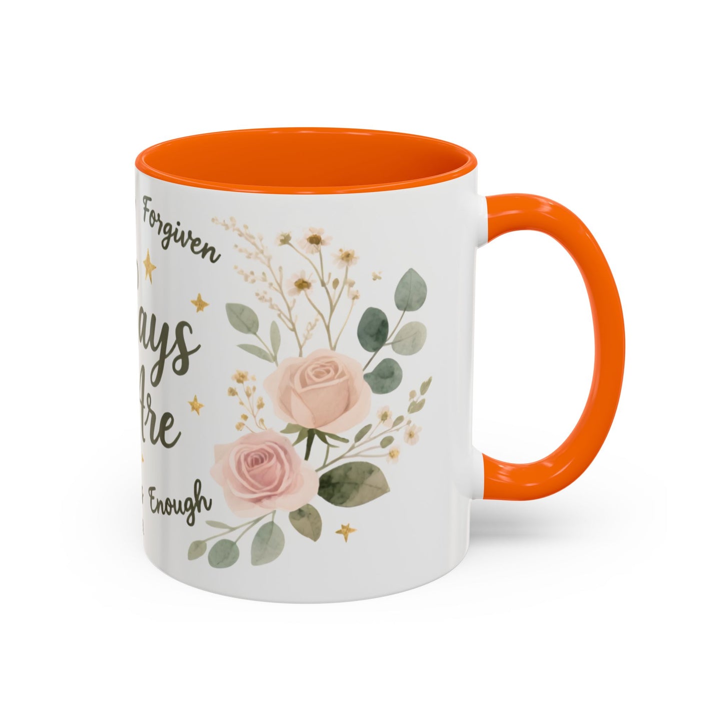 Christian Coffee Mug - "God Says You Are" Floral Inspirational Mug (11/15oz)