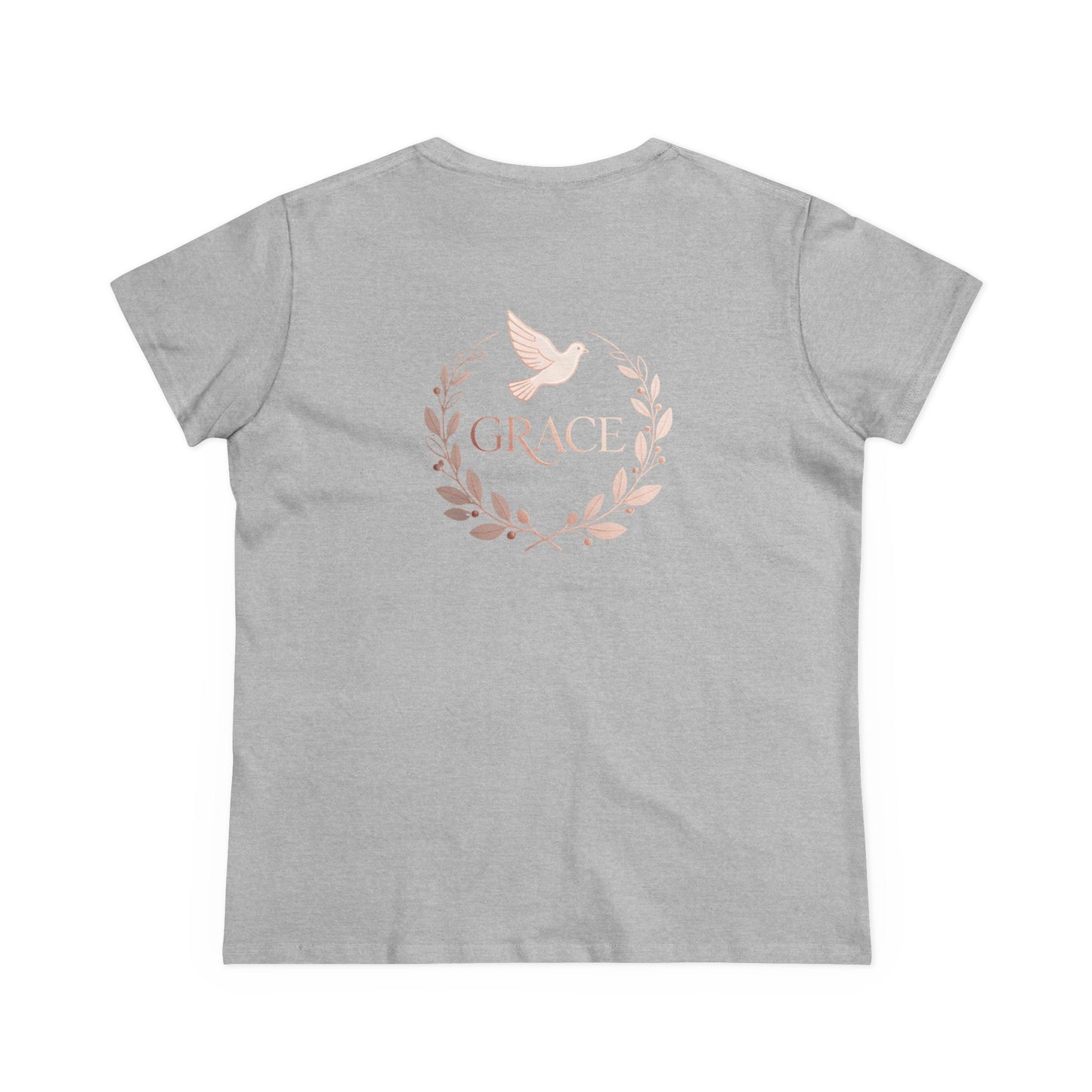 Graceful Dove Wreath Tee — Women's Rose-Gold Reminder Tee